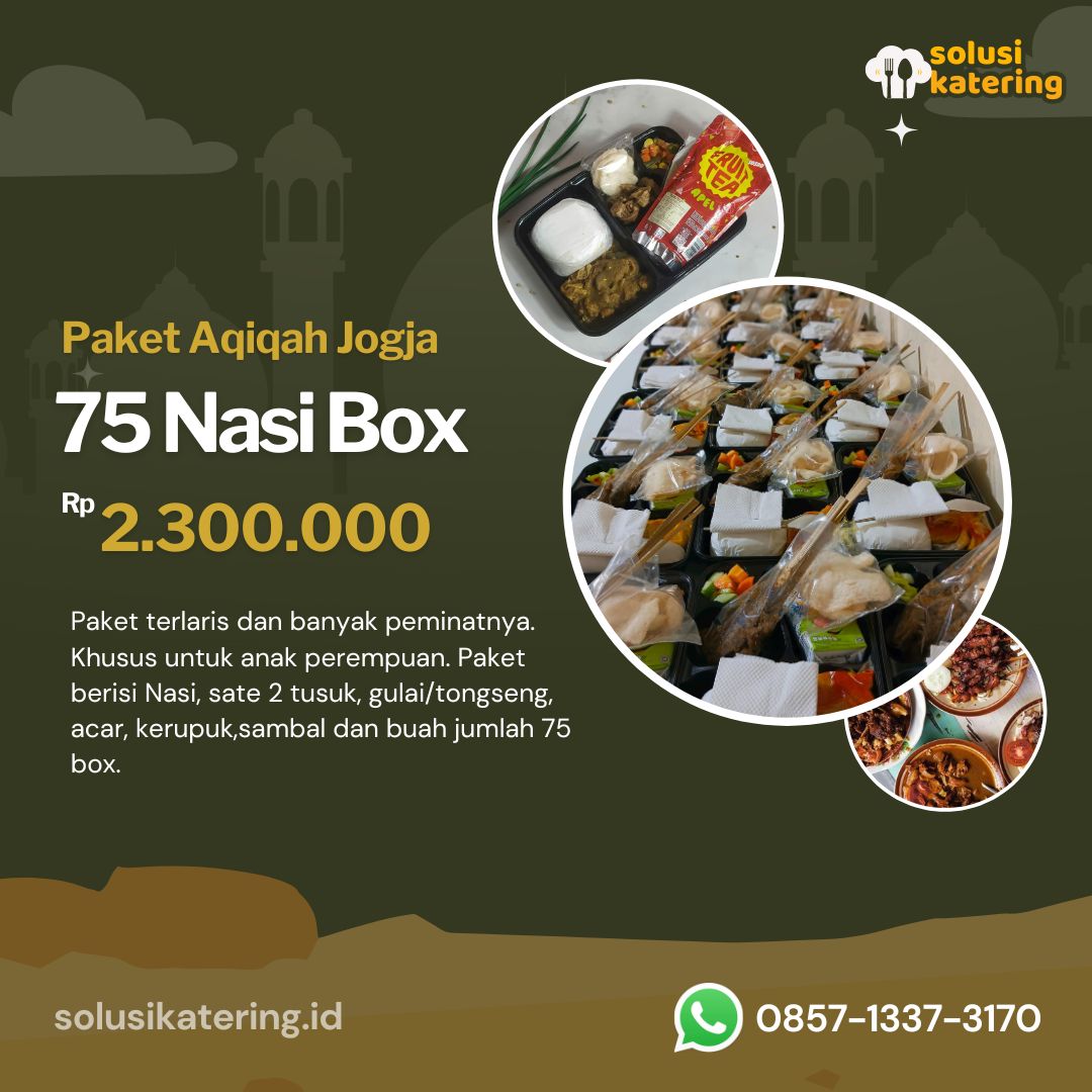 Paket Aqiqah Murah 75 Nasi Box